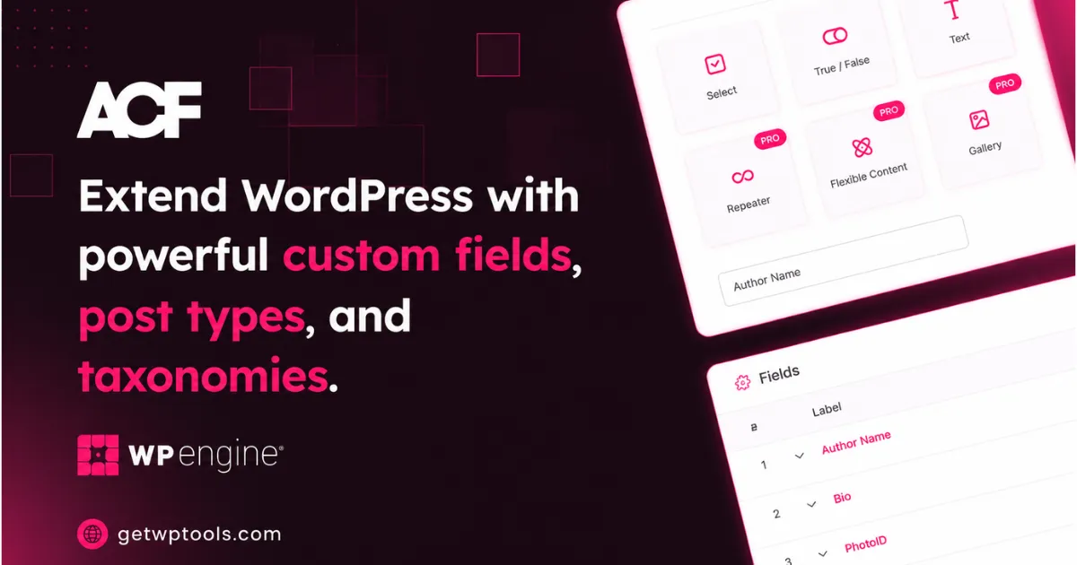 Advanced Custom Fields Pro WordPress Plugin