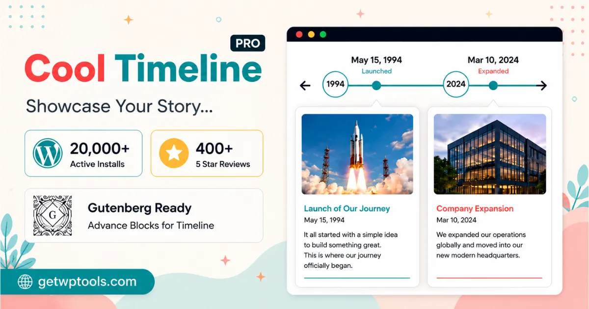 Cool Timeline Pro WordPress Plugin